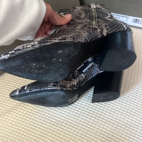 All saints snake embossed boots 8.5 M black/white - Picture 3 of 6